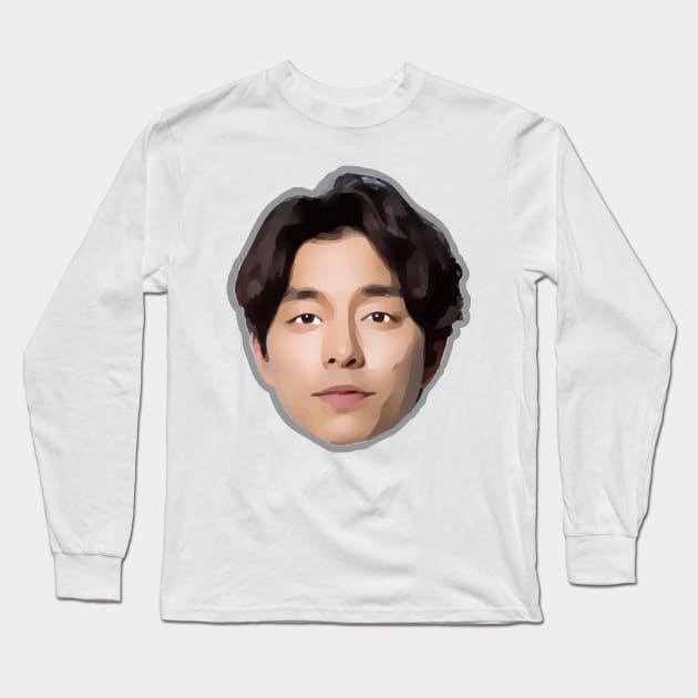 Gong Yoo - Korean Actor Long Sleeve T-Shirt by Playful Creatives